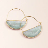 Stone Prism Hoop Earring