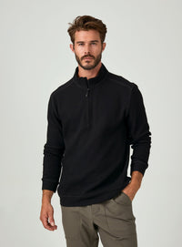 Black Restoration Quarter Zip Pullover