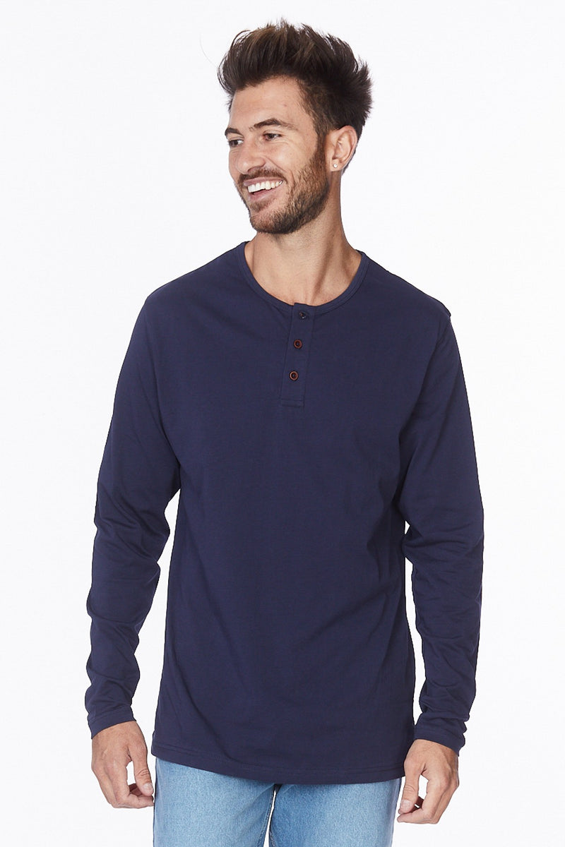 Hawk's Bay Men's Basic Henley