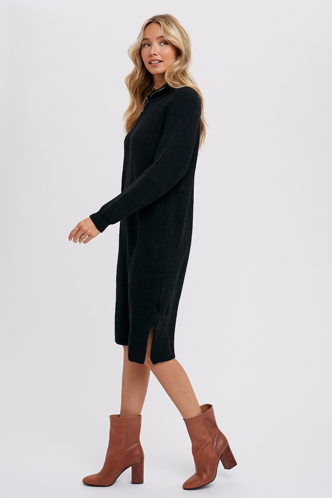 Black Midi Sweater Dress