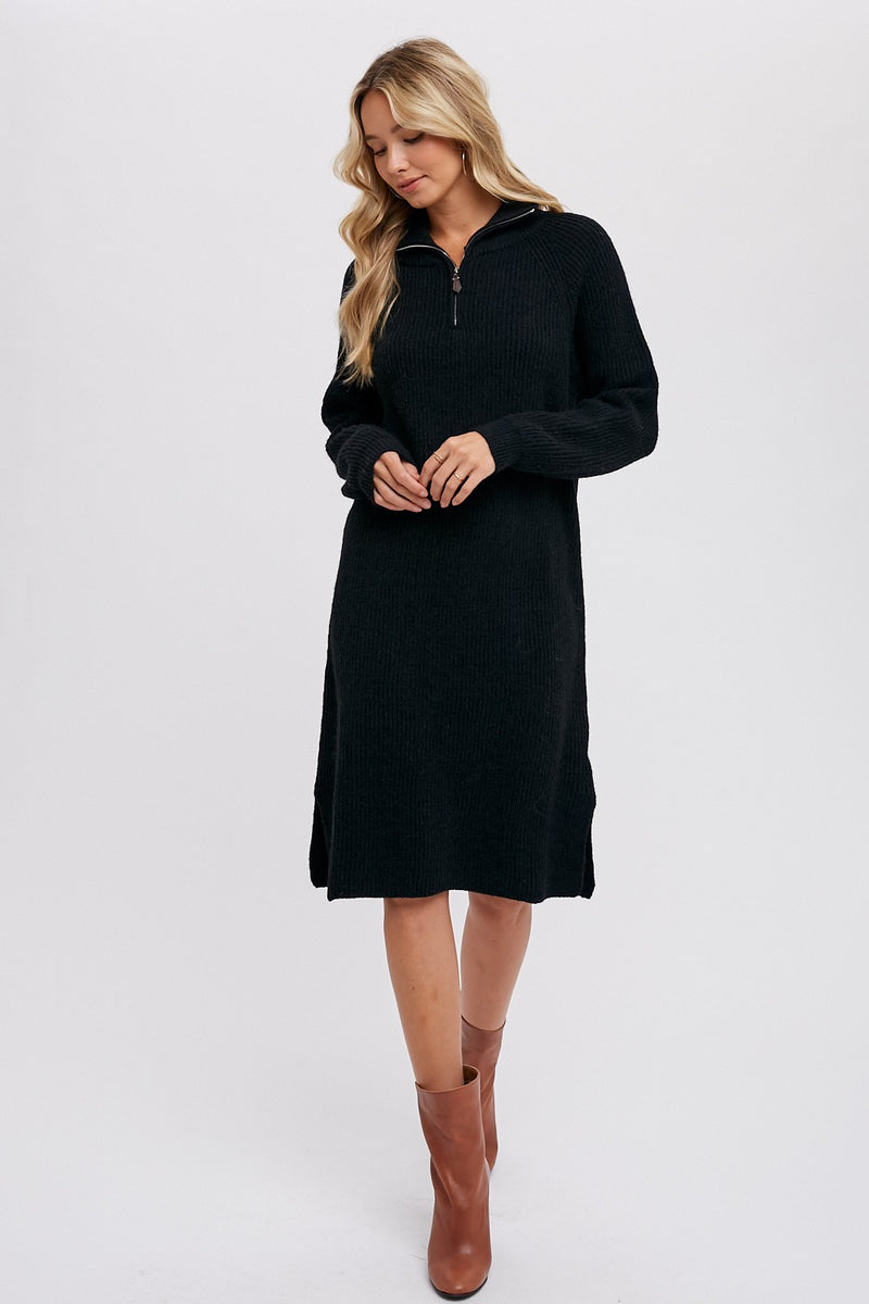 Black Midi Sweater Dress