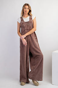 Chocolate Vintage Wash Jumpsuit