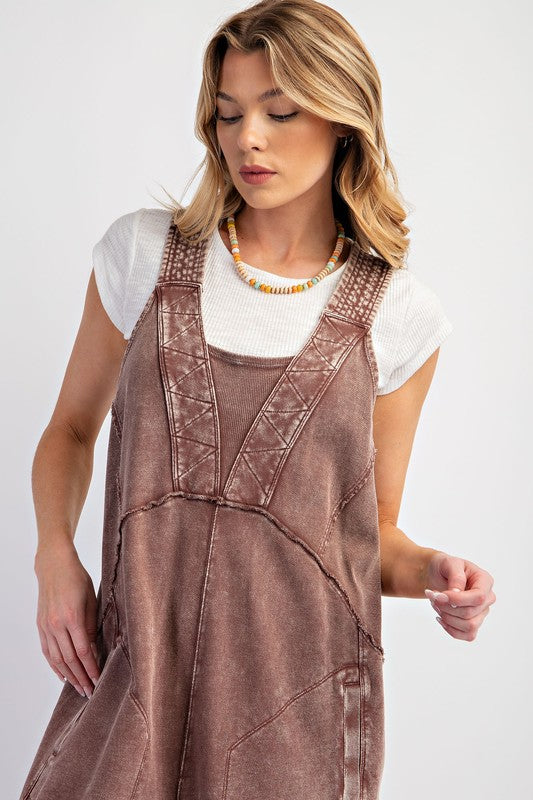 Chocolate Vintage Wash Jumpsuit