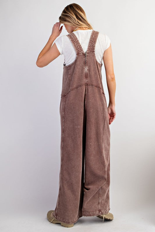 Chocolate Vintage Wash Jumpsuit