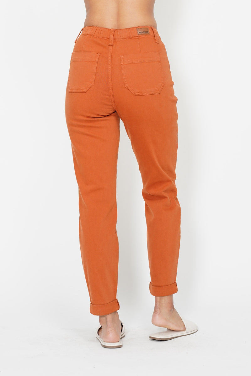 Judy Blue Auburn Orange Joggers