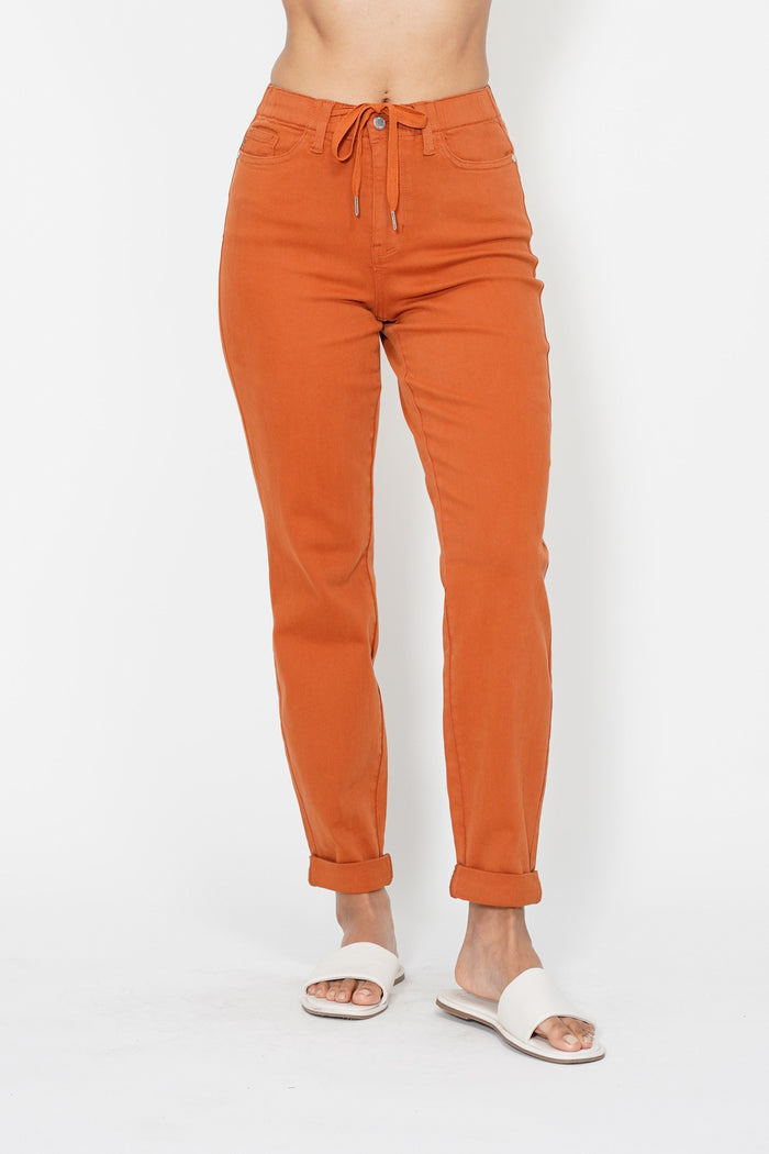 Judy Blue Auburn Orange Joggers