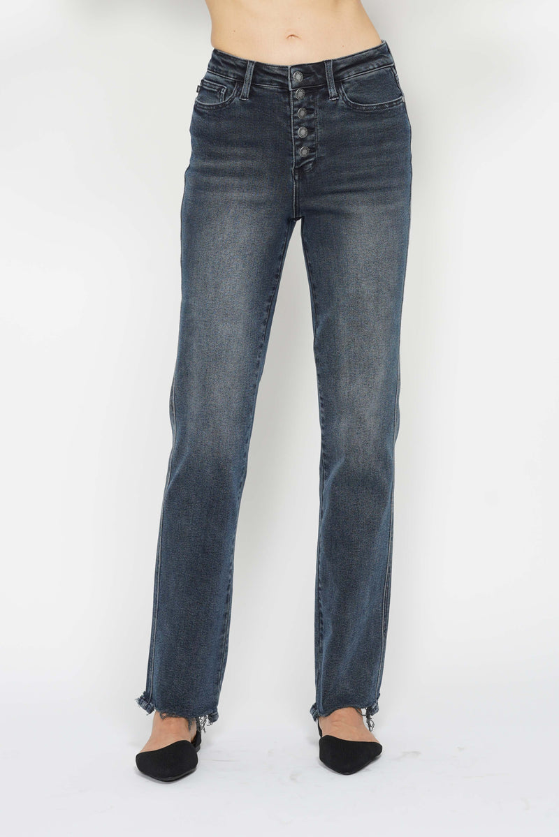 Judy Blue Button Fly Straight Leg Jean