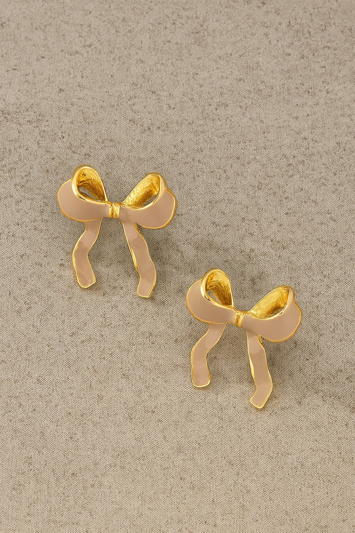 Gold Bow Earrings