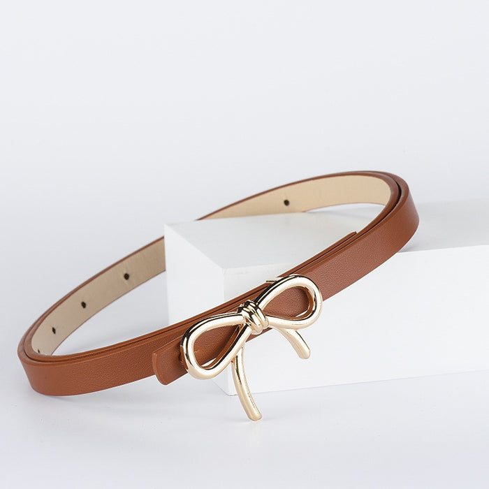 Bow Shaped Faux Leather Belt