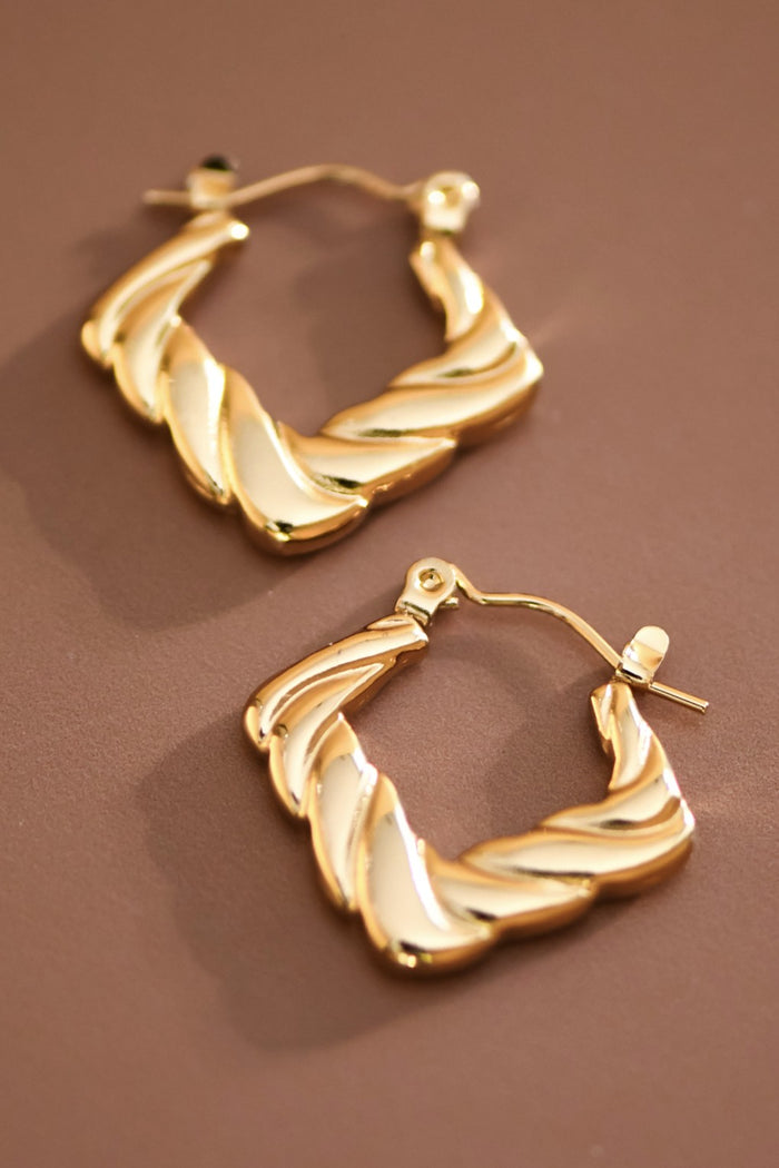 18K Plated Stainless Hoops