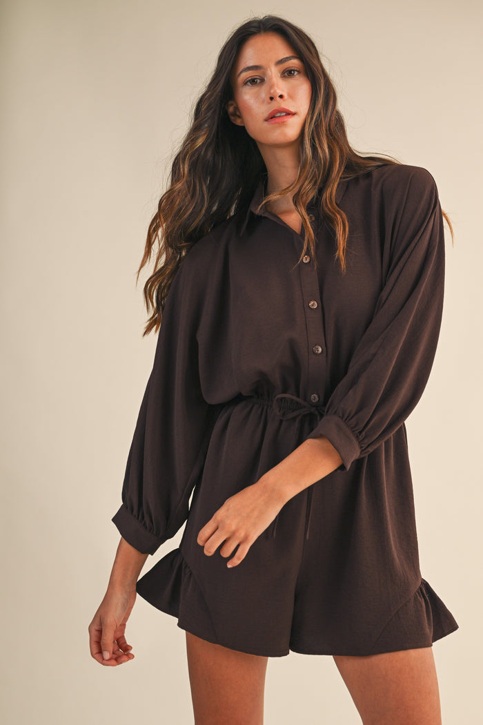 Chocolate Shirt Romper