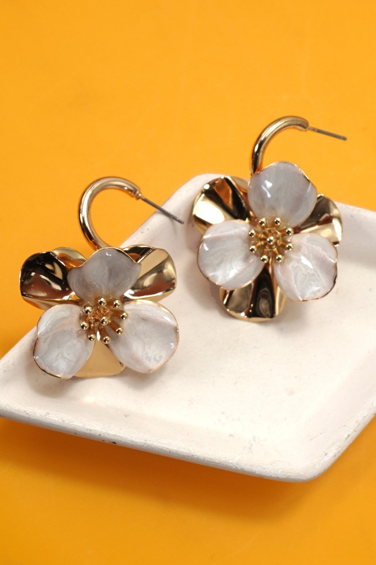 Vintage Flower Drop Earrings