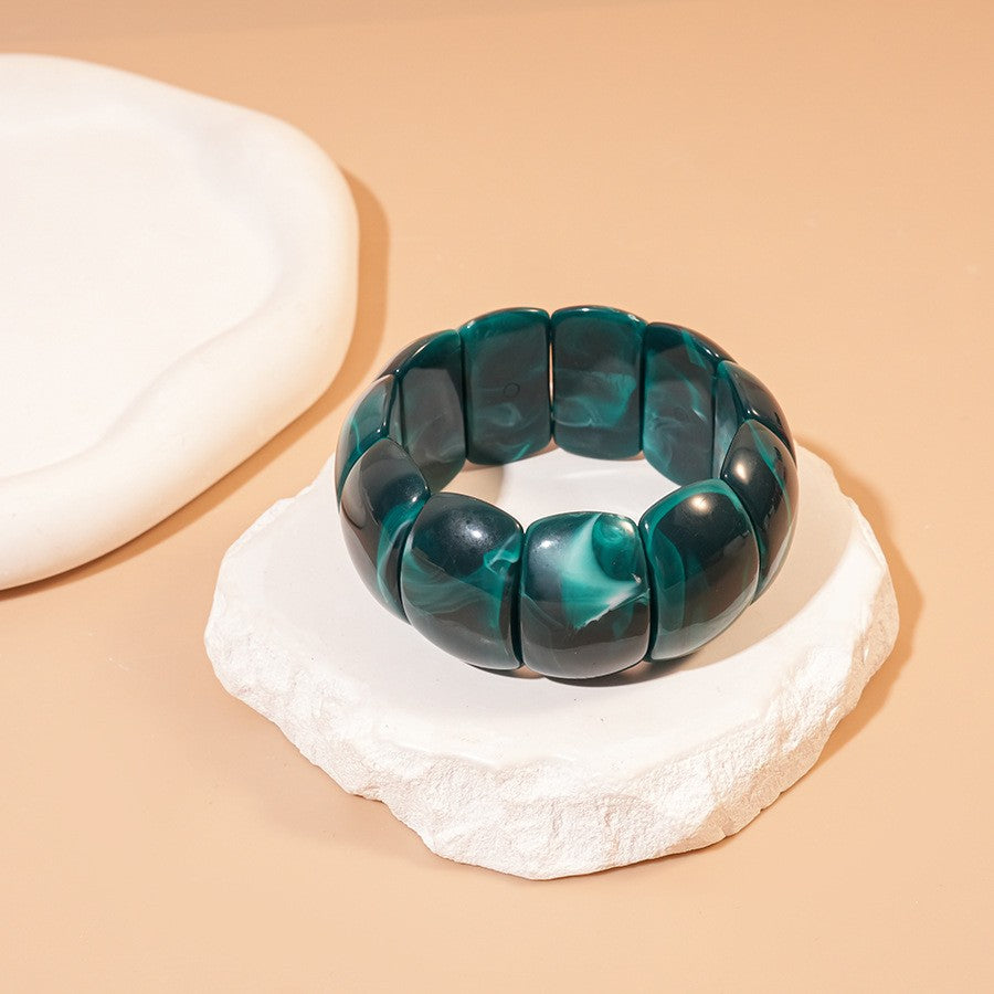 Color Block Stretch Bangle Bracelets