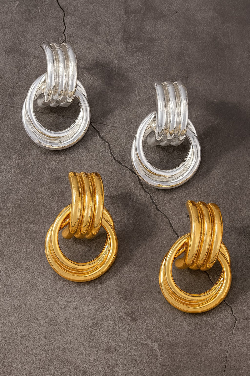 Hoop Door Knocker Earrings