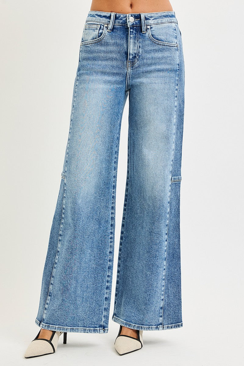 Risen High Rise Contrast Side Jean
