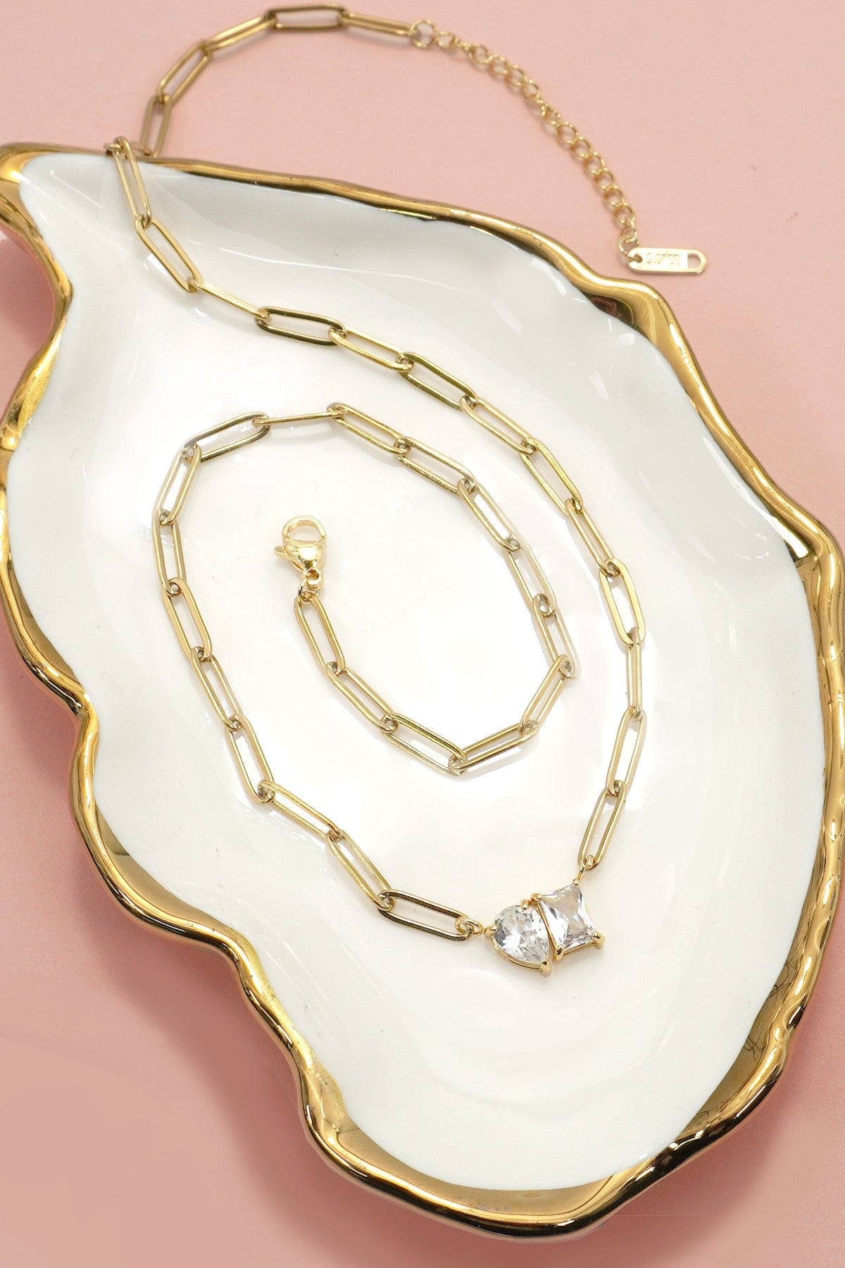 Double Rhinestone Necklace