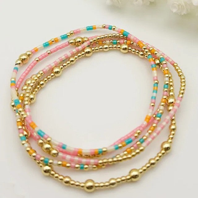 Natural Stone Beaded Bracelet Set
