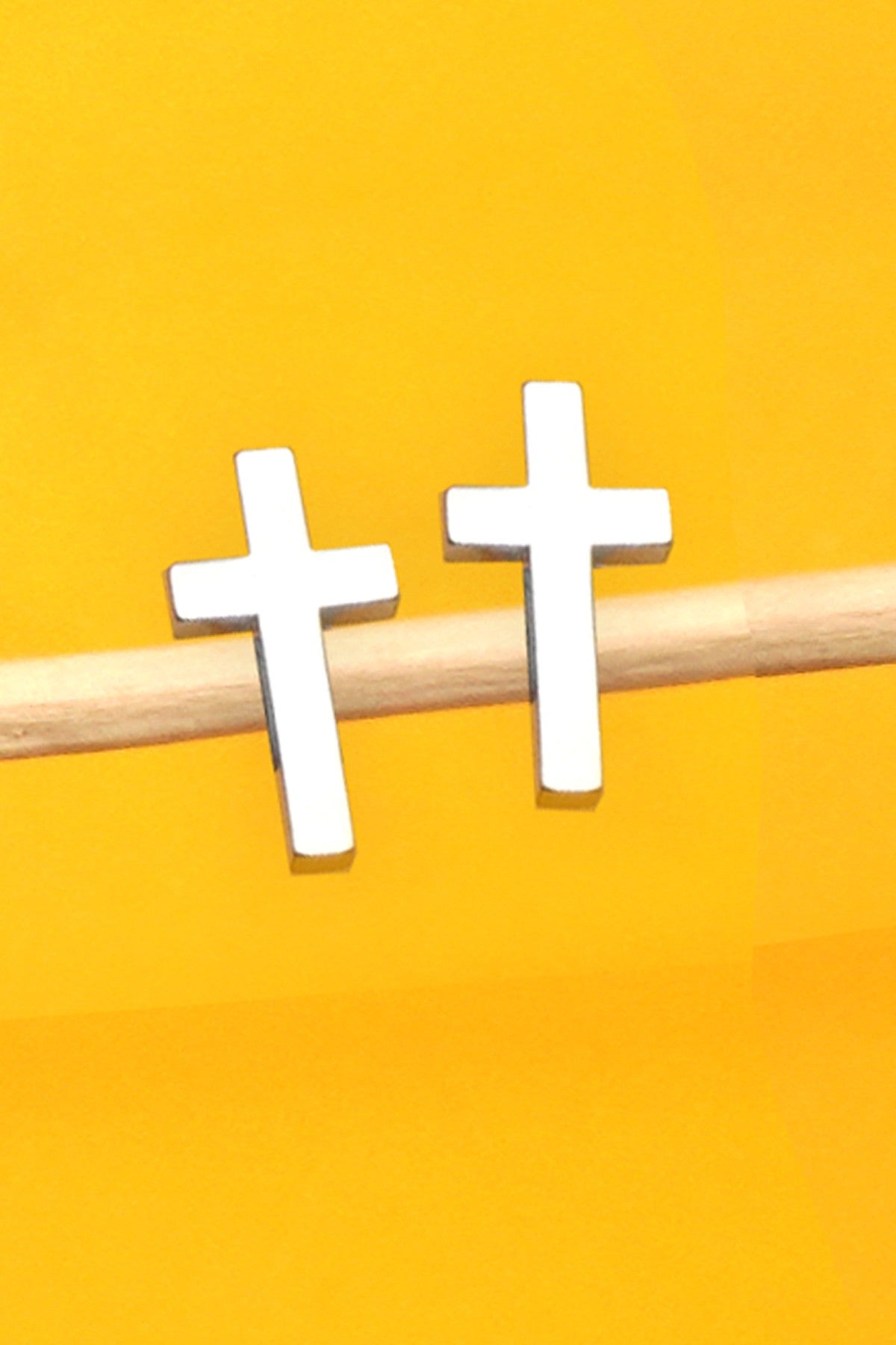 Stainless Steel Cross Earrings