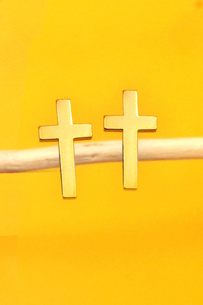 Stainless Steel Cross Earrings