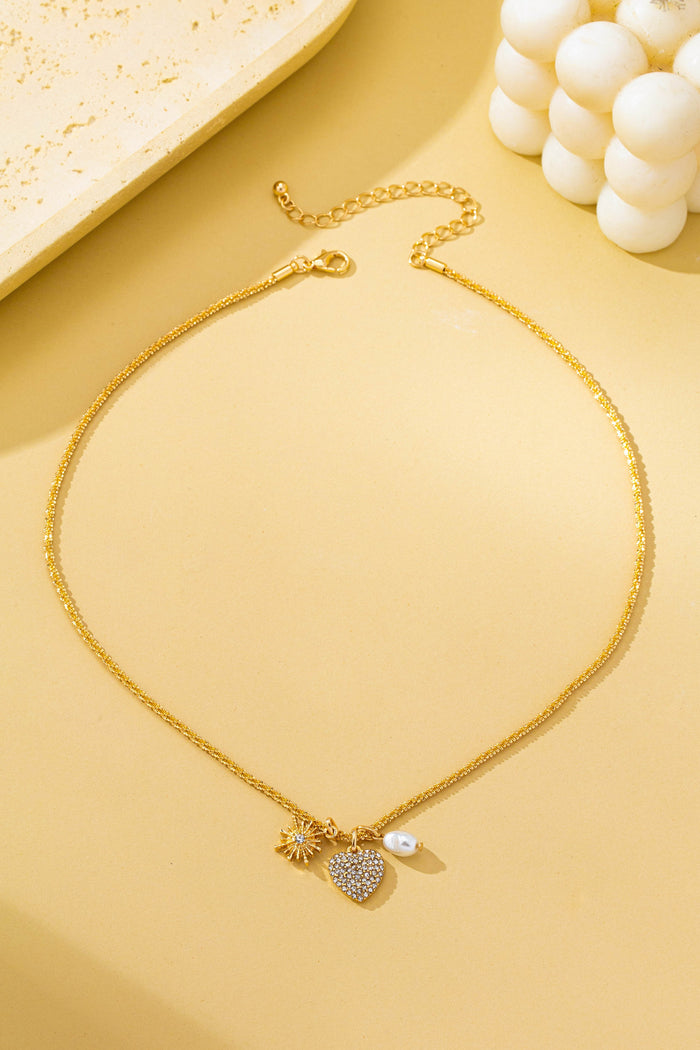 Celestial Heart and Charm Necklace