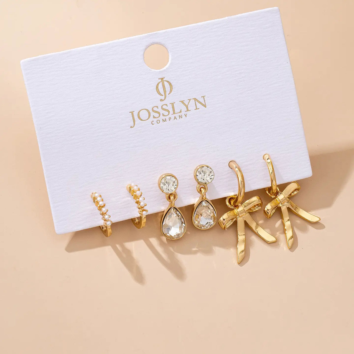 Pearl Crystal Bow Trio Set