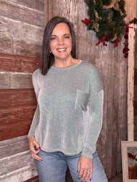 Ribbed Oversized Long Sleeve Top