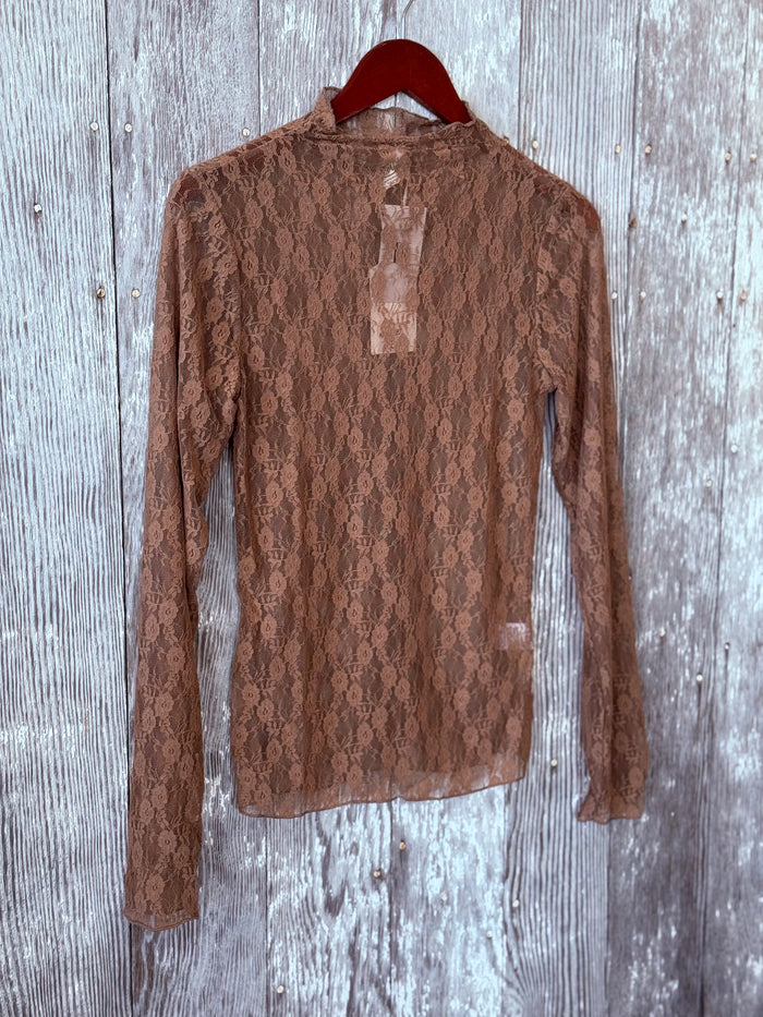 Mocha Mesh Lace Top