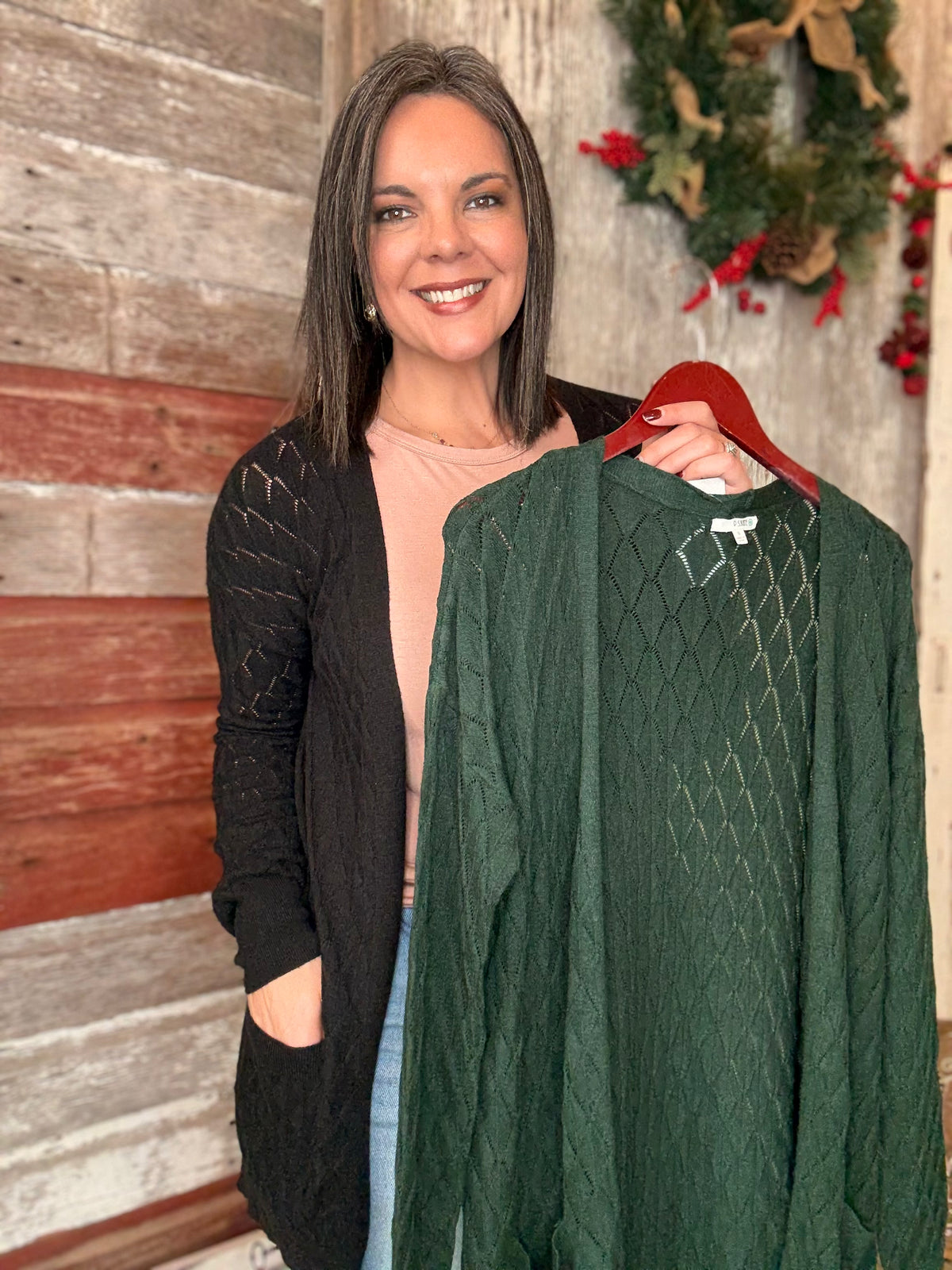 Diamond Patterned Cardigan