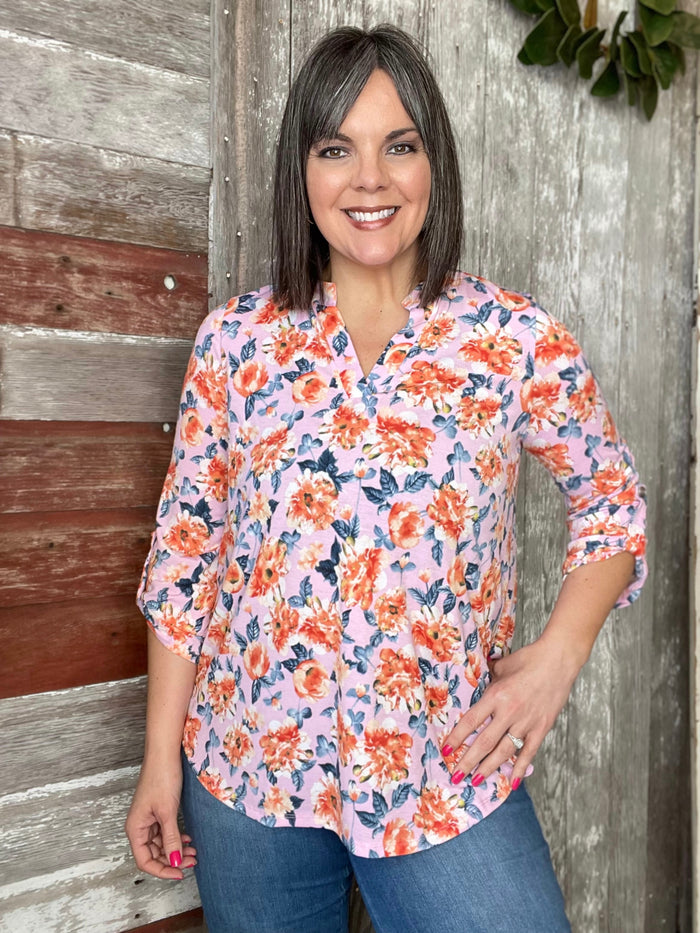 Blush Floral Lizzy Blouse