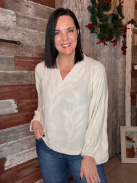 Champagne Textured Blouse