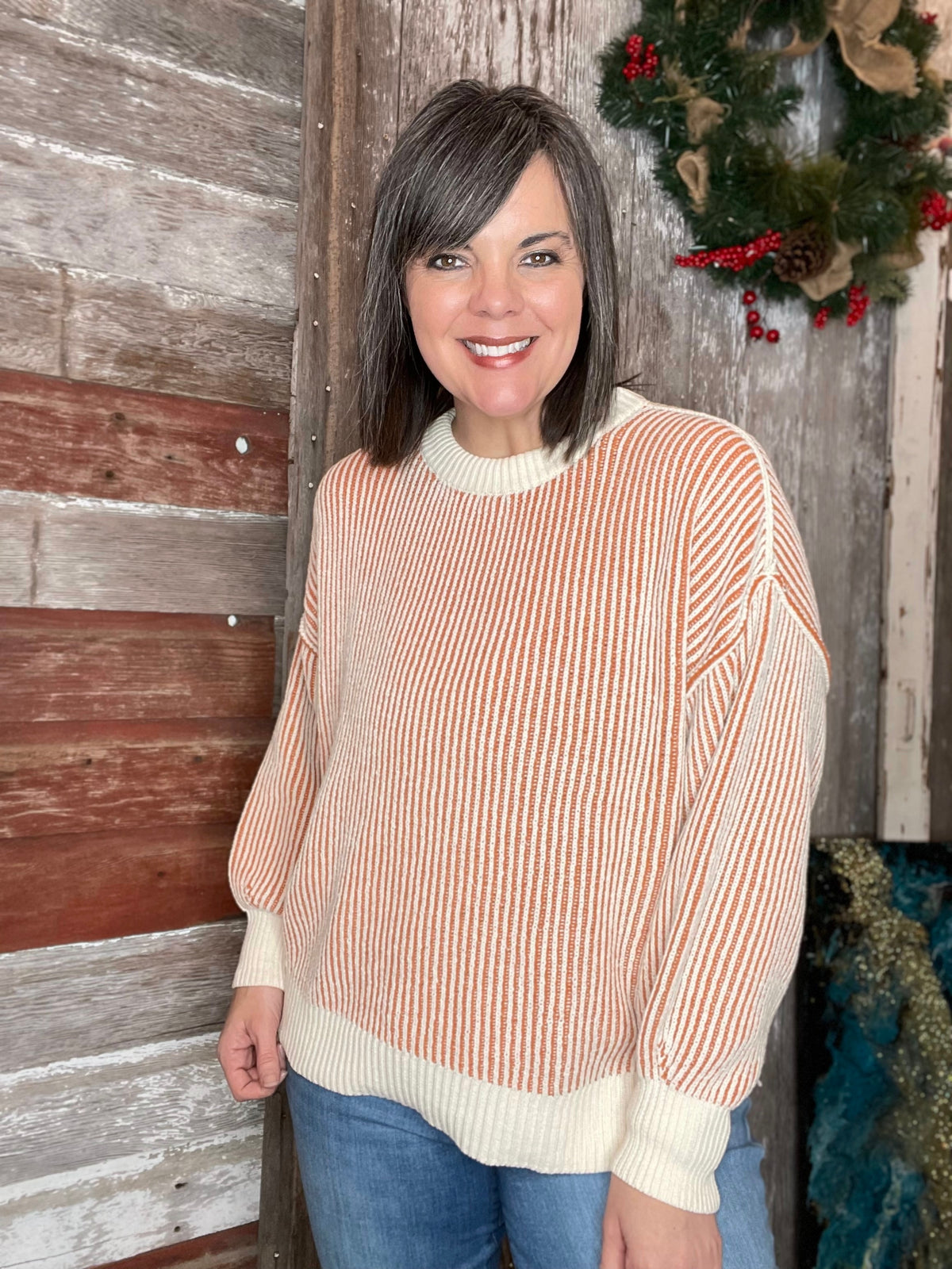 Striped Chenille Sweater