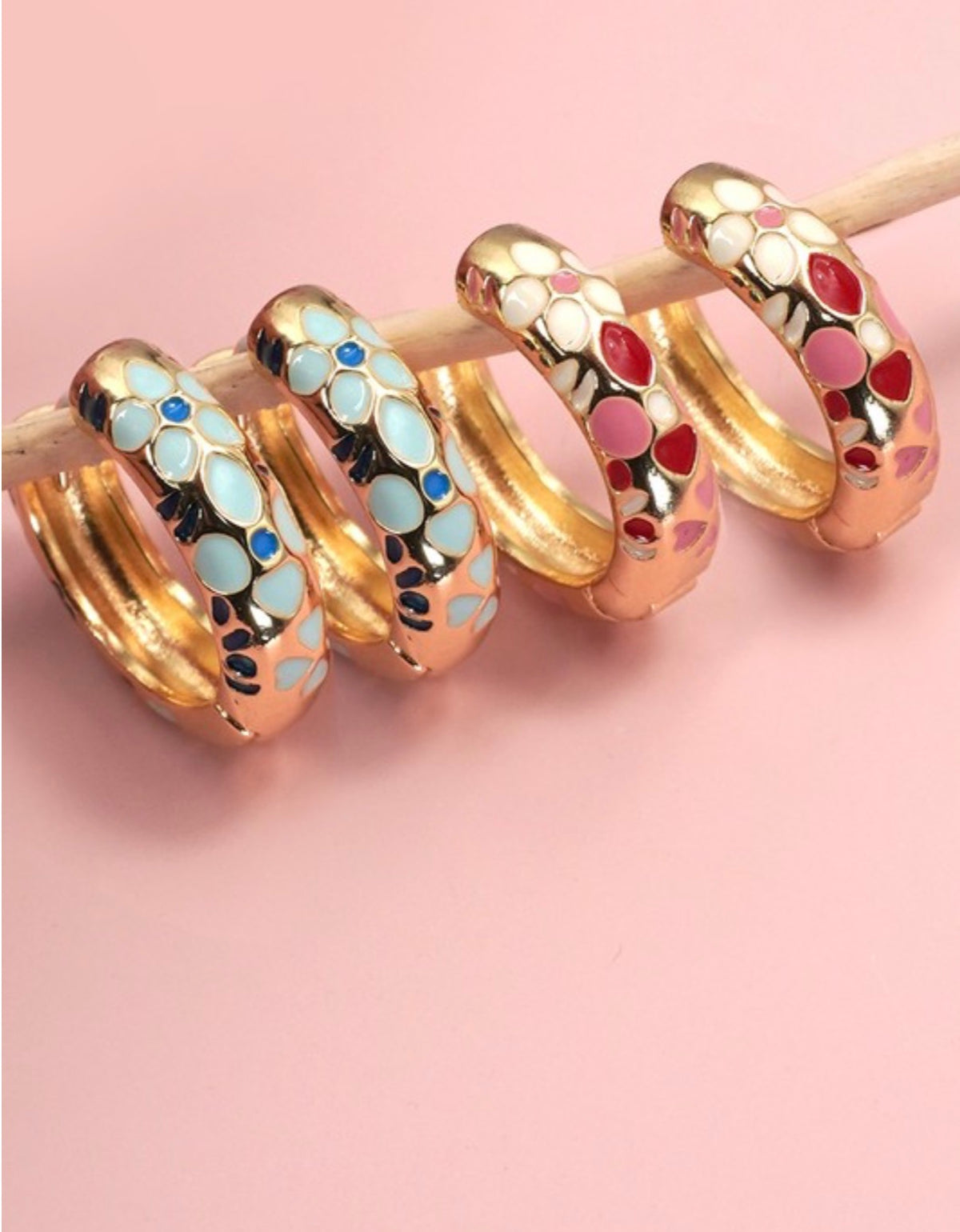 Floral Huggie Earrings