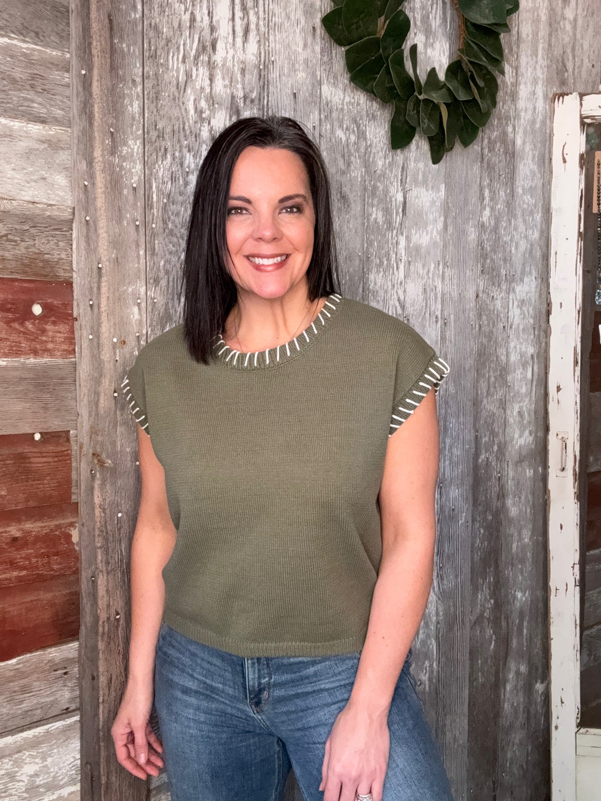 Stitch Detailed Sweater Vest