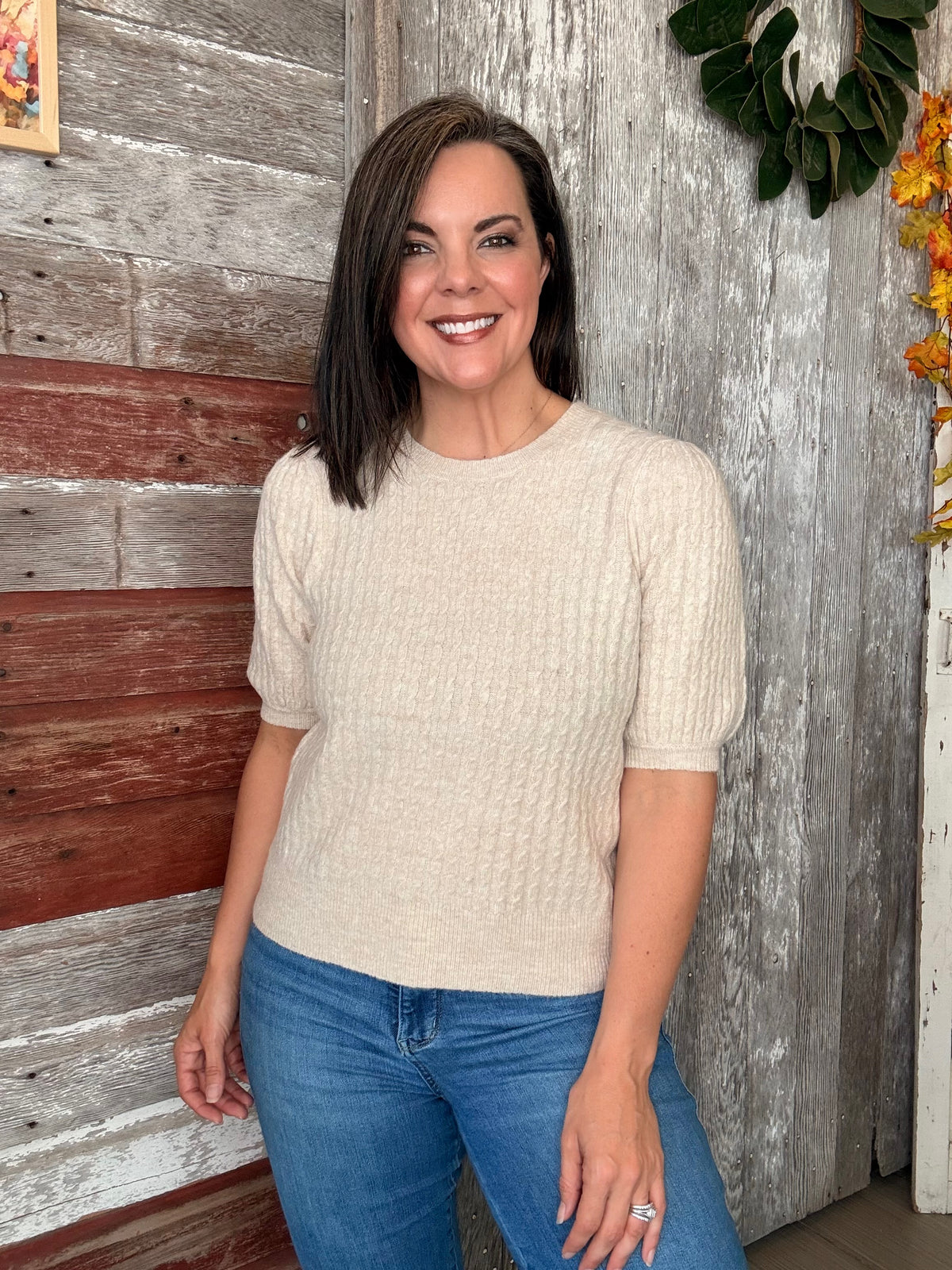 The Alexa Short Sleeve Sweater