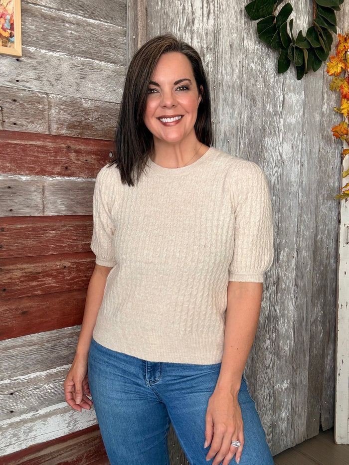 The Alexa Short Sleeve Sweater