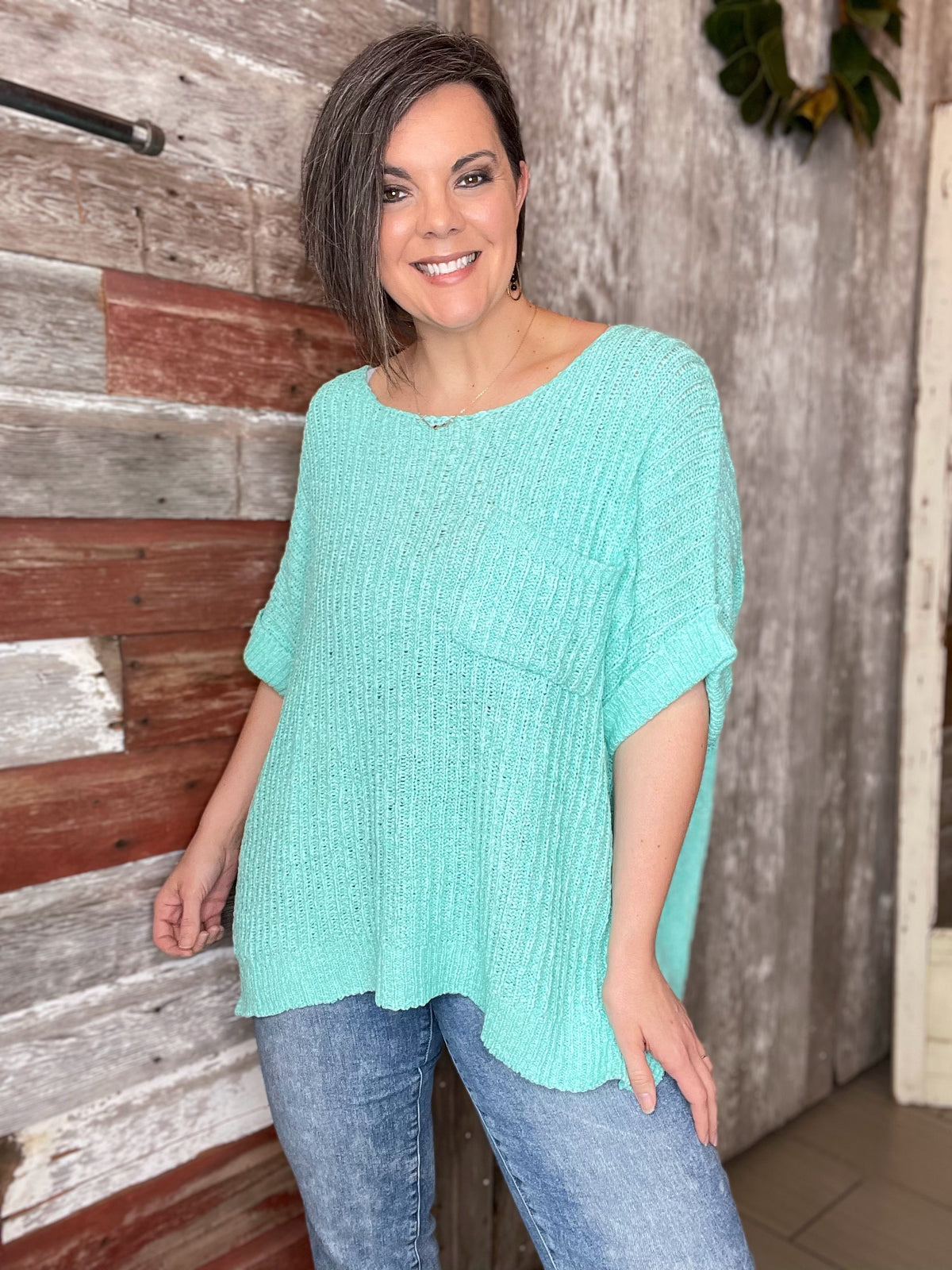 Boxy Knitted Sweater Top