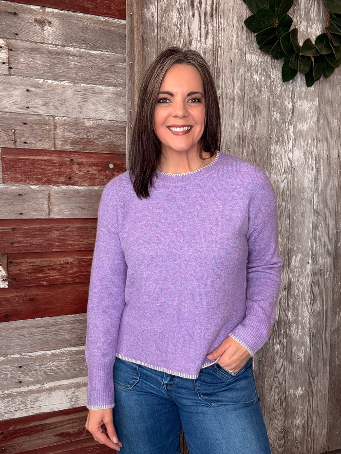 Stitch Detailed High-Low Sweater