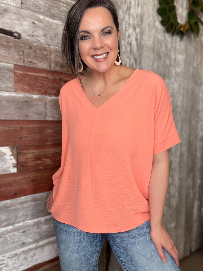 Woven Airflow Dolman Top (Three Color Choices)