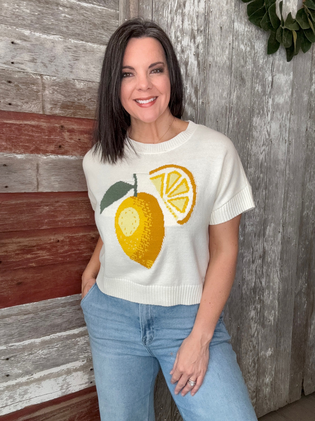 Short Sleeve Lemon Top