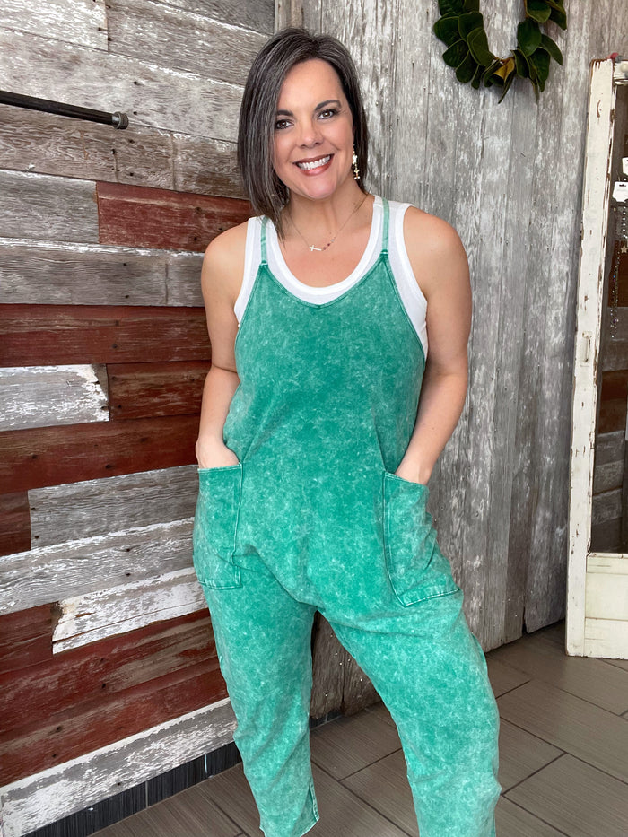 Vintage Washed Jumpsuit (Two Color Choices)