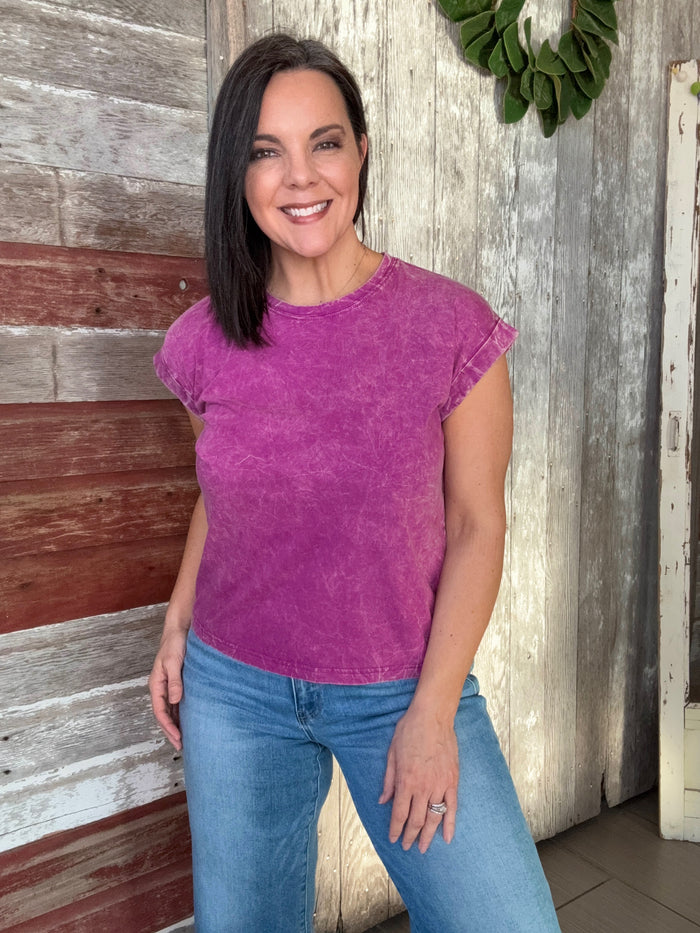 Vintage Washed Short Sleeve Top