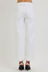 White Slouchy Tummy Control Jean