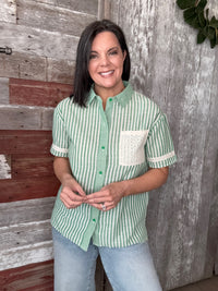 Kelly Green Oversized Shirt Top