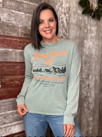 You Give Life Long Sleeve Graphic Top
