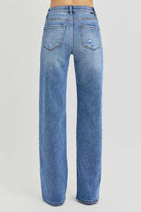 Risen Tummy Control Wide Leg Jeans