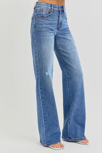 Risen Tummy Control Wide Leg Jeans