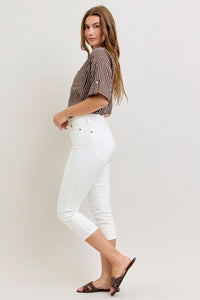 Judy Blue High Rise White Capri