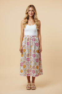 Blush Vintage Buttoned Skirt