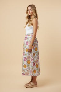 Blush Vintage Buttoned Skirt