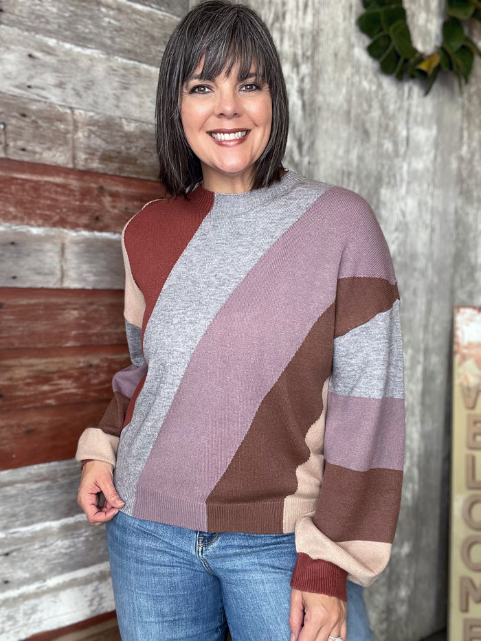 Desert Color Block Sweater